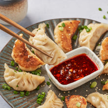 Load image into Gallery viewer, Chicken & Prawn Gourmet Pan-Fried Dumplings