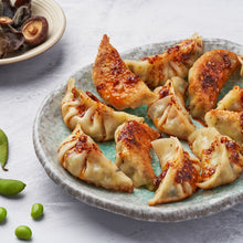 Load image into Gallery viewer, Shiitake Mushroom & Edamame Gourmet Pan-Fried Dumplings