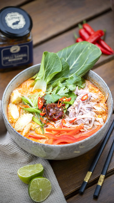 Thai-inspired Red Coconut Noodle Soup