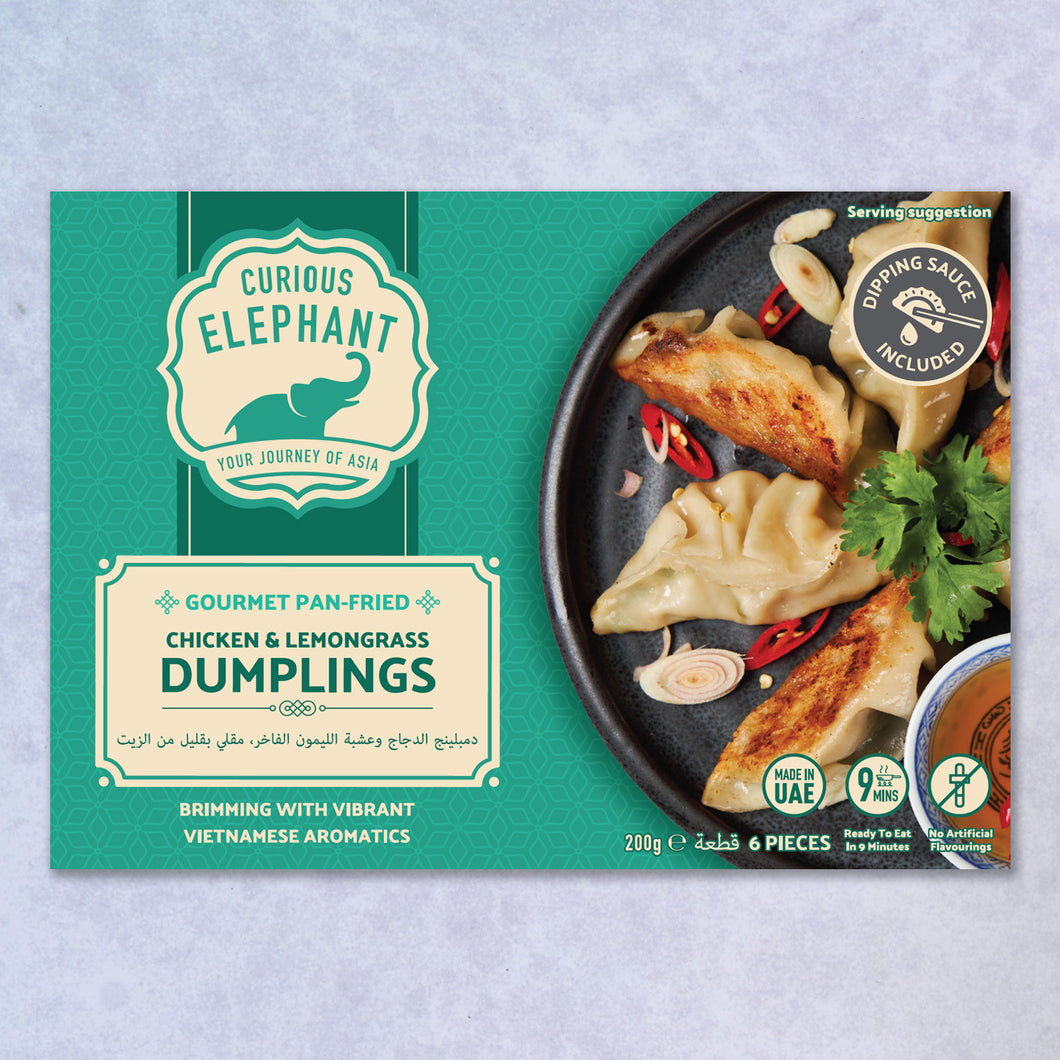 Chicken & Lemongrass Gourmet Pan-Fried Dumplings With Dipping Sauce